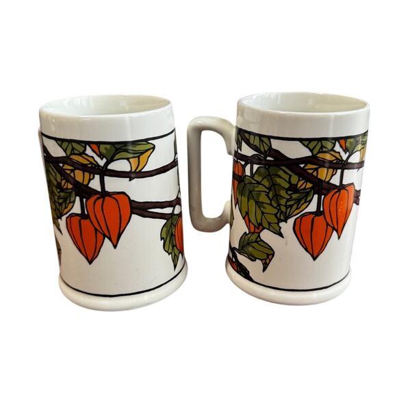 Vintage Yoshiko Yamamoto × Peet’s Coffee & Tea Mug Set (2) Japanese Lantern - Picture 3 of 6